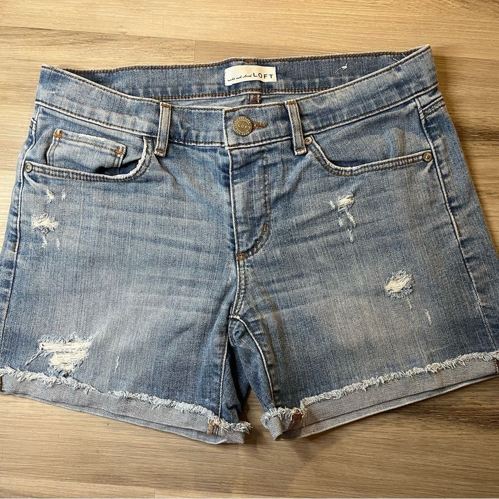 LOFT Women's Distressed Jean Shorts